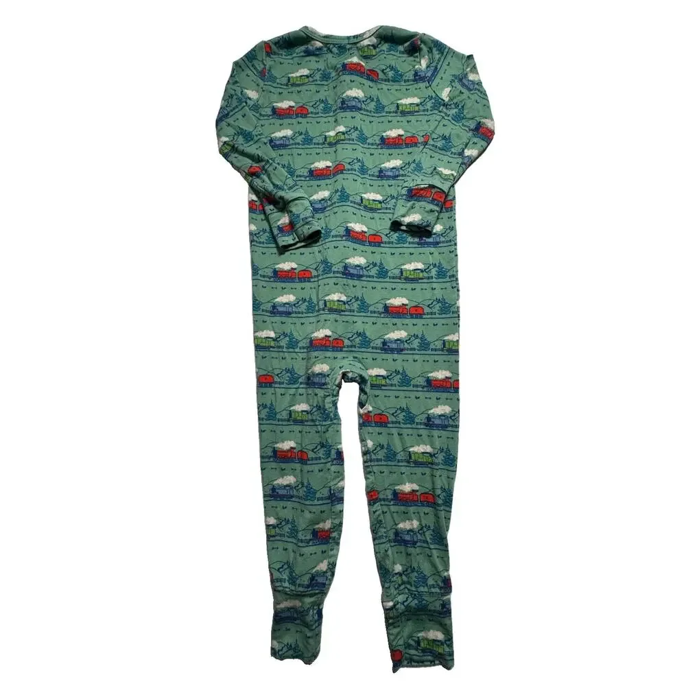 Little Bird Bamboo Thomas & Friends Train Zipper Sleeper Pajamas 3T Bamboo